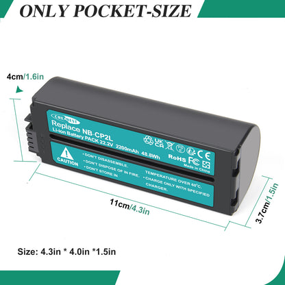 Batteria 22.2V NB-CP1L per Canon Selphy CP1200 CP1300 CP1500 CP-910 NB-CP2L CP2LH