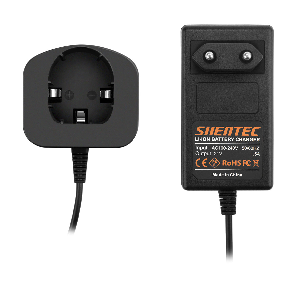 SHENTEC Caricabatterie 18V per RYOBI BPL18151/P105/P106/P108/P102/CMD-1802/CMI-1802