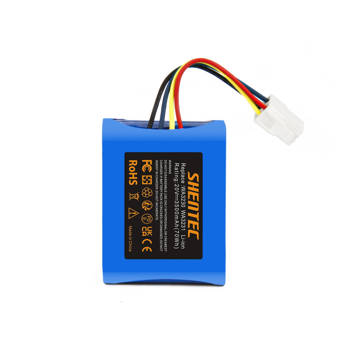 SHENTEC 2x Batteria Li-ion 3500mAh 20V per Worx 50032492 50032774 WA3230 WA3231 S500i