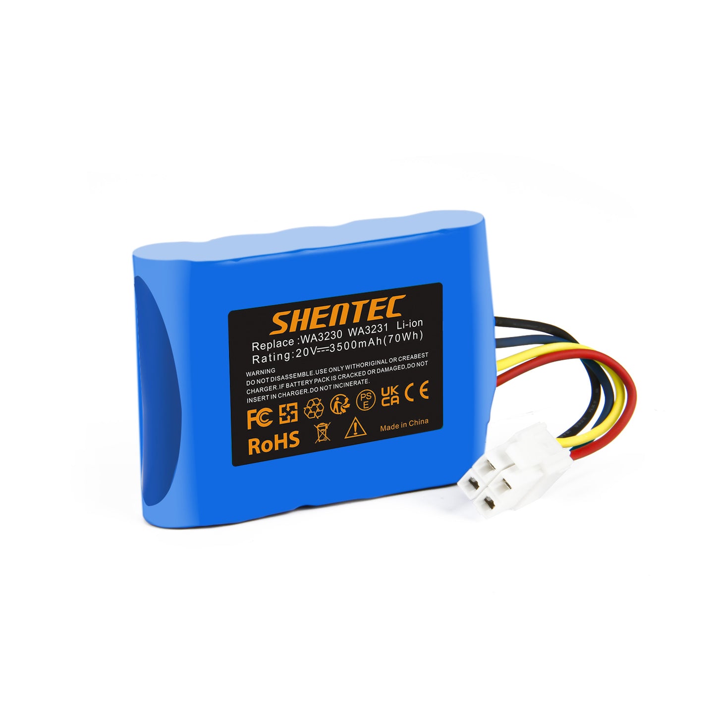SHENTEC 2x Batteria Li-ion 3500mAh 20V per Worx 50032492 50032774 WA3230 WA3231 S500i