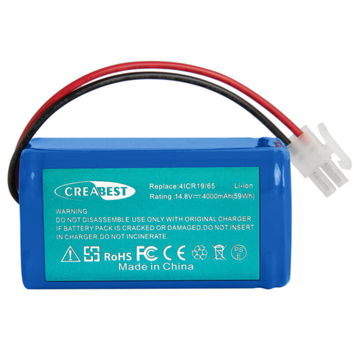 SHENTEC Batteria Li-ion 14.8V 4Ah per Ecovacs Deebot CR130 CEN 540 4ICR19/65 Dibea V870