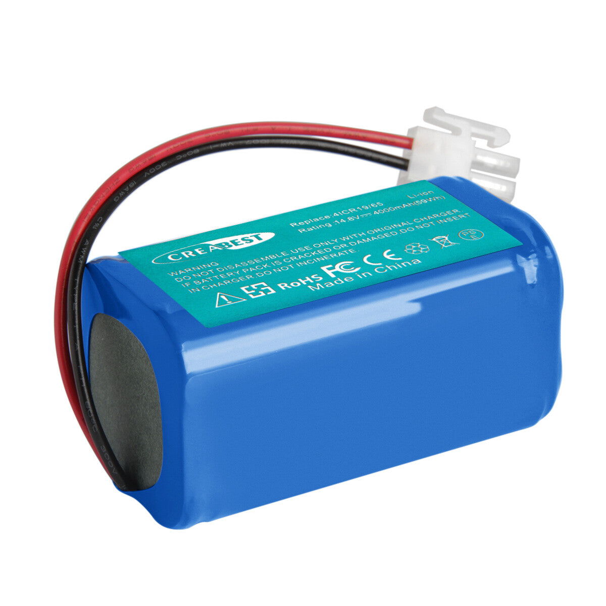 SHENTEC Batteria Li-ion 14.8V 4Ah per Ecovacs Deebot CR130 CEN 540 4ICR19/65 Dibea V870