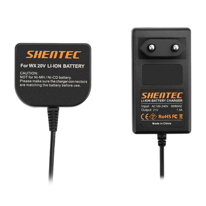 SHENTEC Caricabatterie Li-ion per Worx 20V WX678 WG259 WX390.1 WX393.3 WG549E.9 WA3551.1