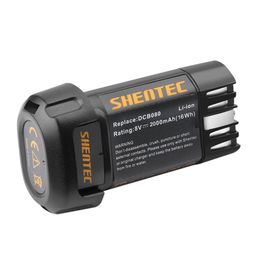 SHENTEC 8V 2000mAh Batteria agli ioni di litio per Dewalt DCB080 DCL023 DW4390 DCF680N1 DCF680G2