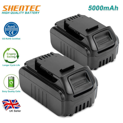 SHENTEC Confezione da 2 Batterie Li-ion 14.4V 5AH per DeWalt DCB142 DCB141 DCB140 DCD720 DCD735 DCD730