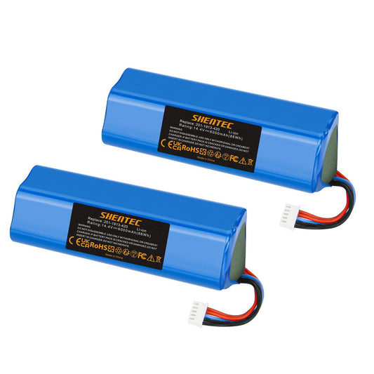 SHENTEC 2x6Ah 14.4V Li-ion Batteria per Ecovacs 201-1913-4200 S10-Li-144-5200 DBX11-11/21
