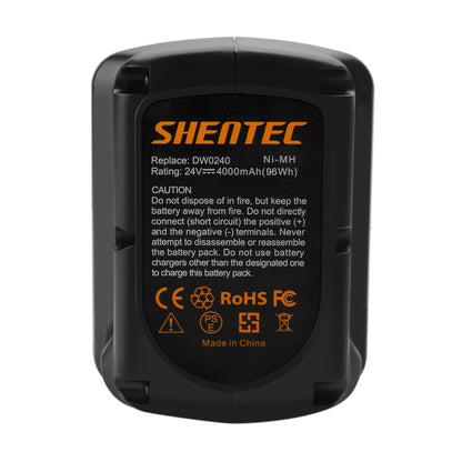 SHENTEC 24V 4000mAh Ni-MH BATTERIA DI RICAMBIO PER Dewalt DE-24 DE0240 DE0241 DE0243 DW0242 DW0240 DW007