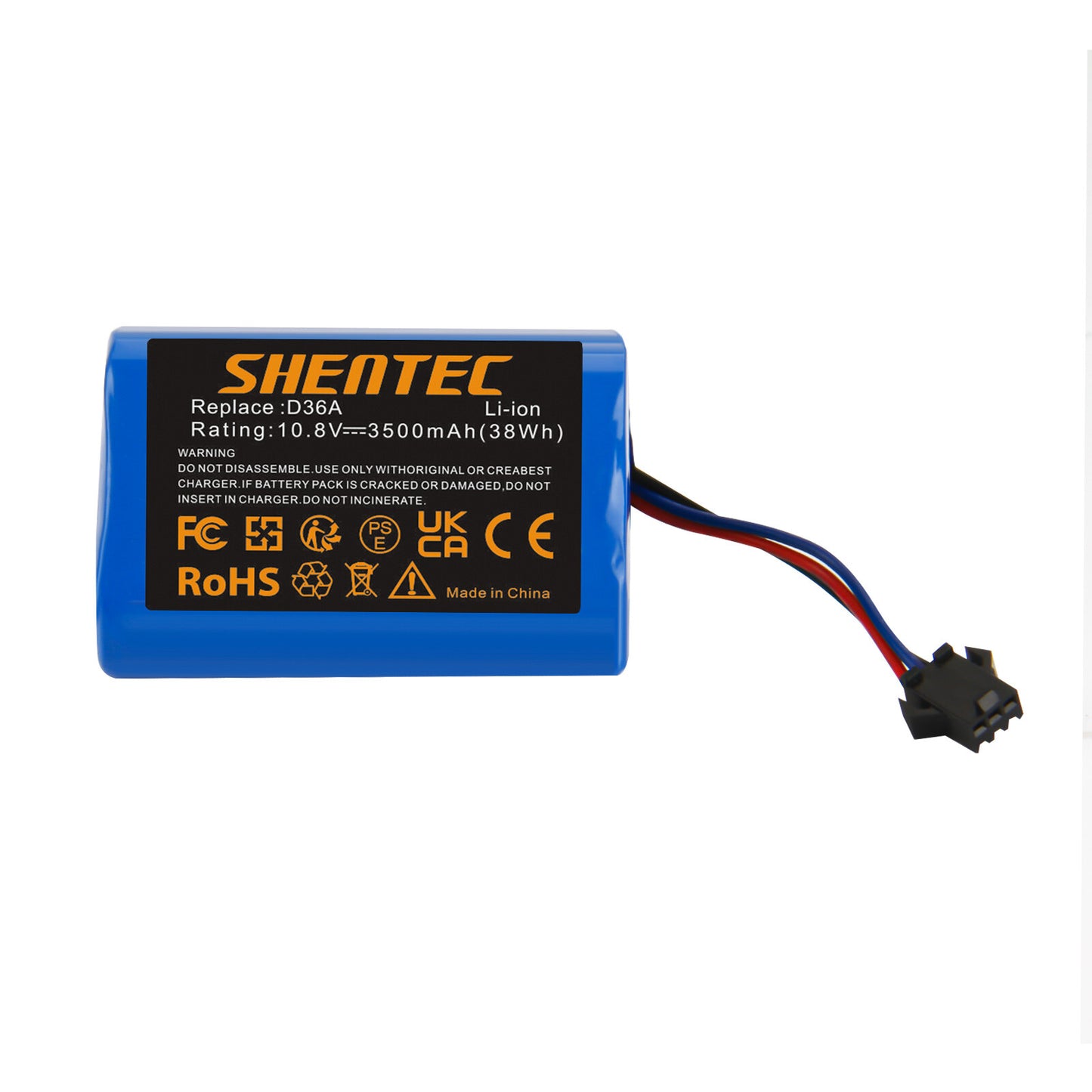 SHENTEC 3.5Ah 10.8V Li-Ion Batteria di Ricambio per Ecovacs DA60-Darfon ZJ1450 Ecovacs D36A D36B DA60