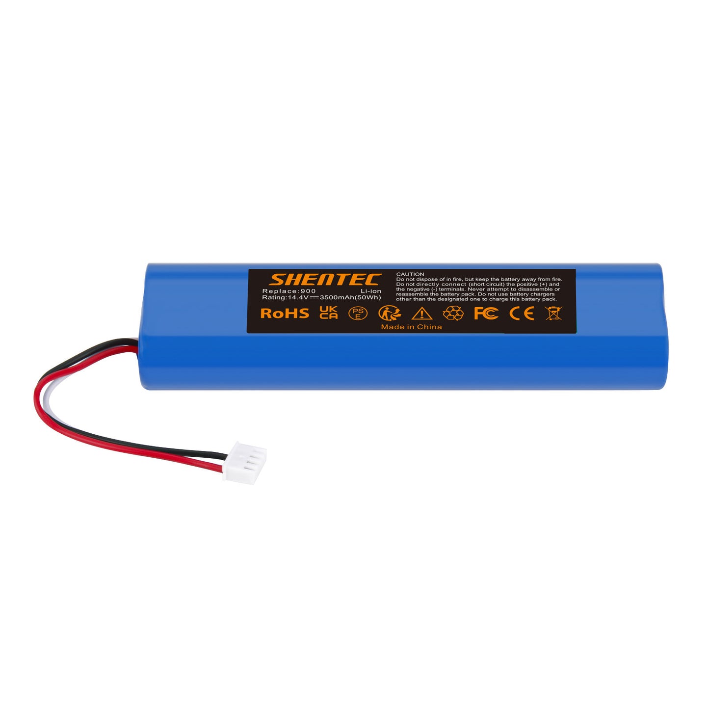 SHENTEC Batteria di ricambio Li-ion 3.5Ah 14,4V per Ecovacs Deebot Ozmo 900 901 905 920 S01-LI-148-2600