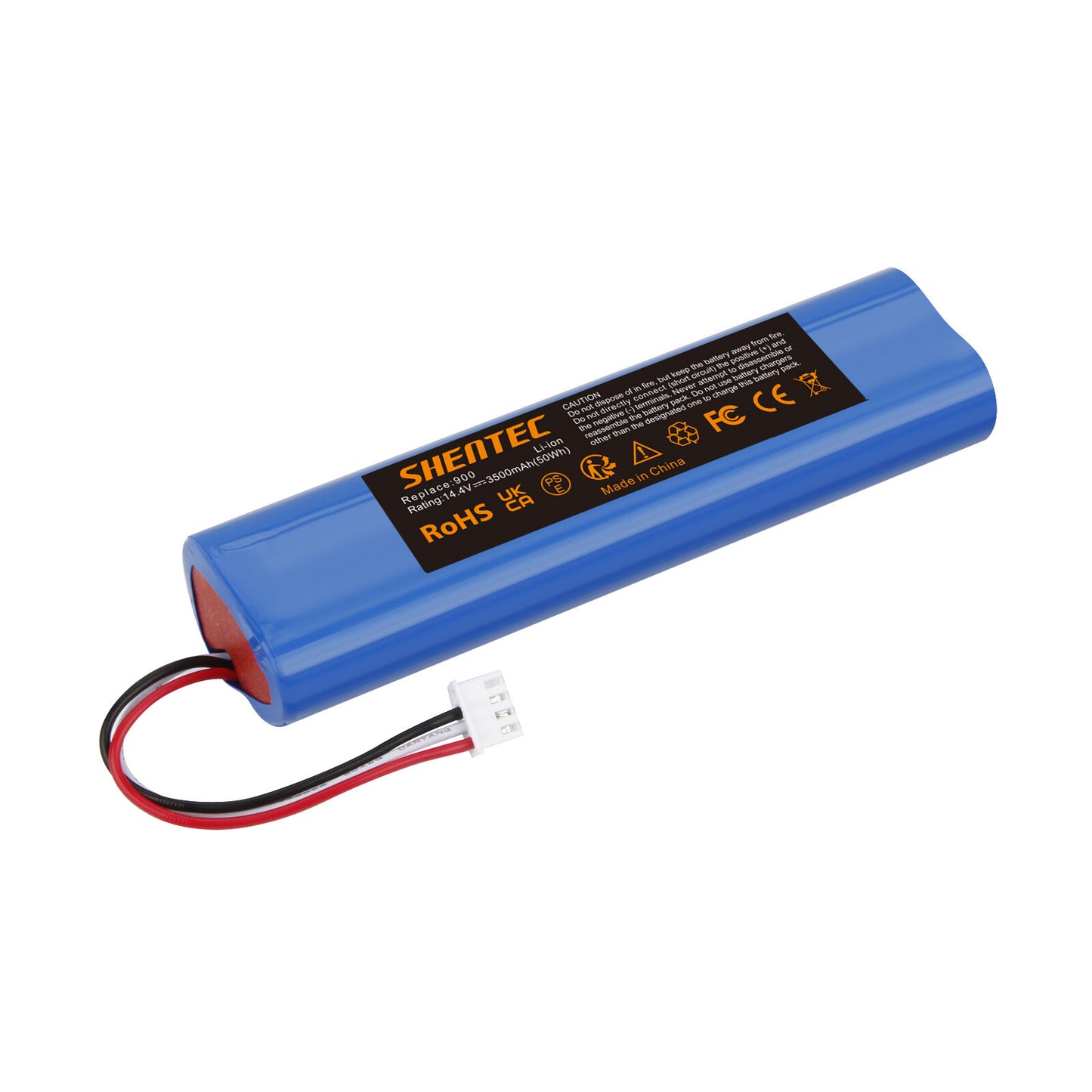 SHENTEC Batteria di ricambio Li-ion 3.5Ah 14,4V per Ecovacs Deebot Ozmo 900 901 905 920 S01-LI-148-2600