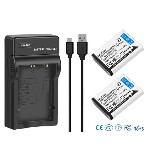 2x NP-95 NP95 3.7V Batteria+Caricabatterie per Fujifilm Finepix F30 F31 F31fd X100 X100s