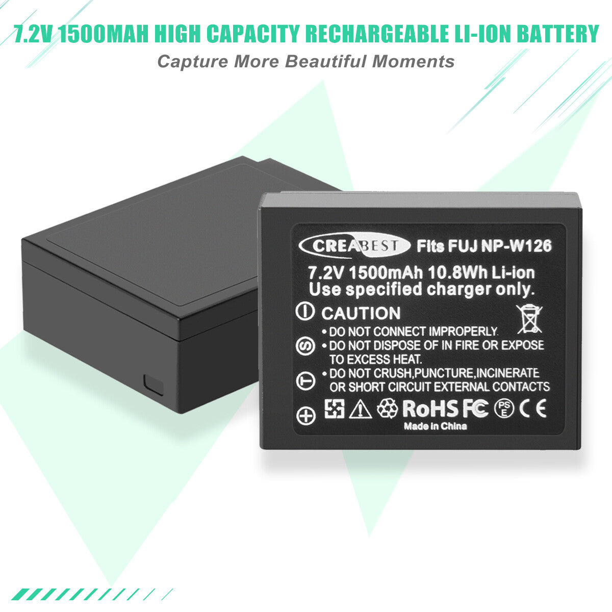 2x Batteria NP-W126 W126S+Caricabatterie Per Fujifilm Fuji X-E1 X-E2 X-E2S X-T10 X-T20