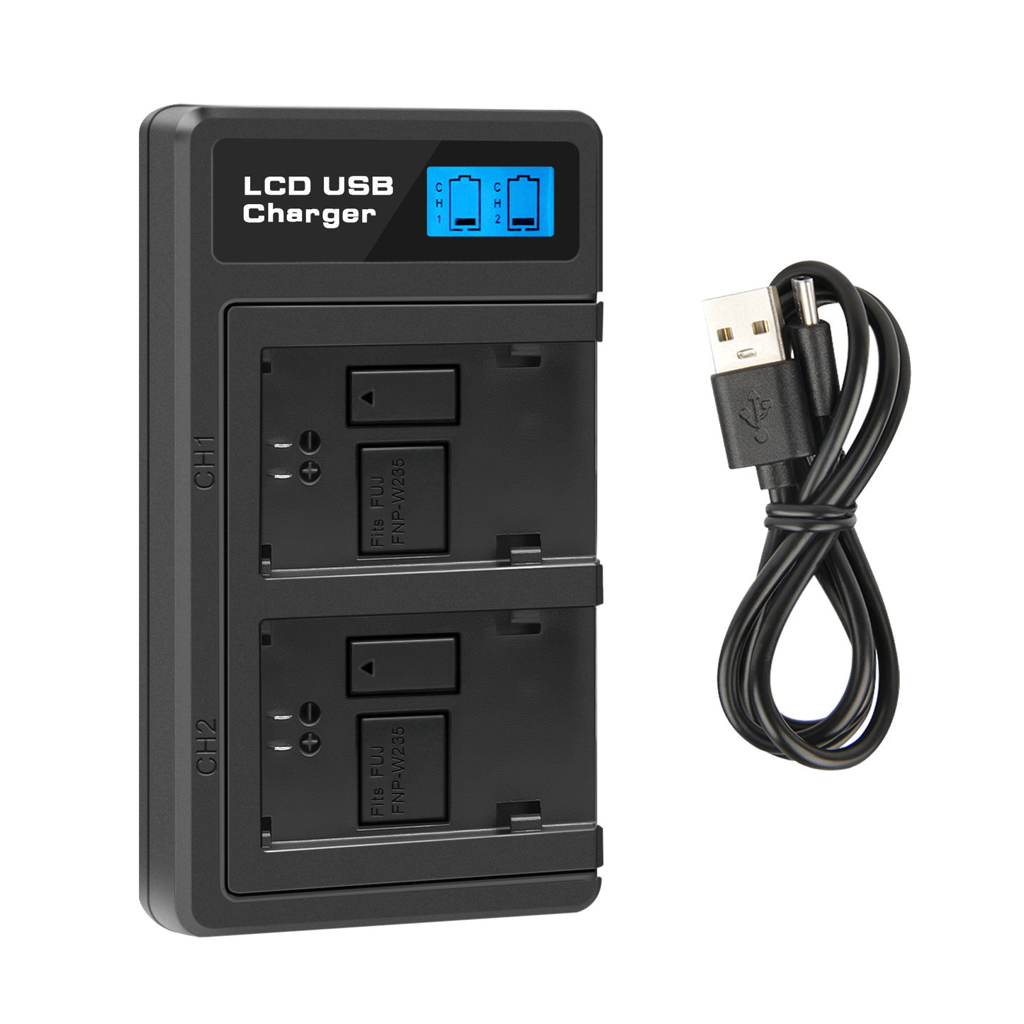 2x Batteria NP-W235+Caricabatterie Doppio per Fujifilm GFX 100S 50S II X-H2S X-T5 XT4 X-T4