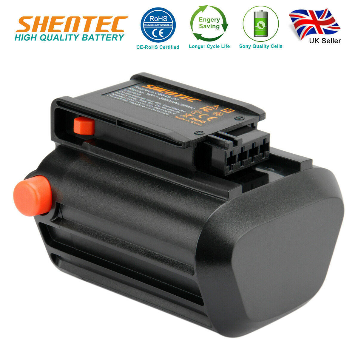 SHENTEC 3000mAh 18V Batteria Li-ion per Gardena 9840-20 High Delimber Li-18/20 BLi-18