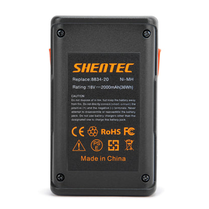 SHENTEC 2x 18V 2AH Ni-MH Batteria Per Gardena 8834-20 648844 648872 SmallCut 300 EasyCut 42