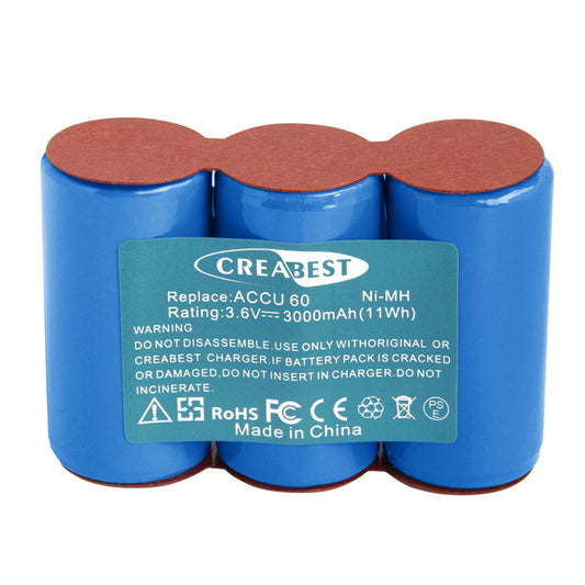 SHENTEC 3.6V 3.0Ah Ni-MH BATTERIA PER GARDENA ACCU 60 ACCU 45 302768 ACCU45 8808 ACCU60 8800