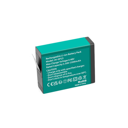 3x JH-GP13 Batteria Enduro + caricatore a tre canali, scatola di stoccaggio per GoPro Hero 13