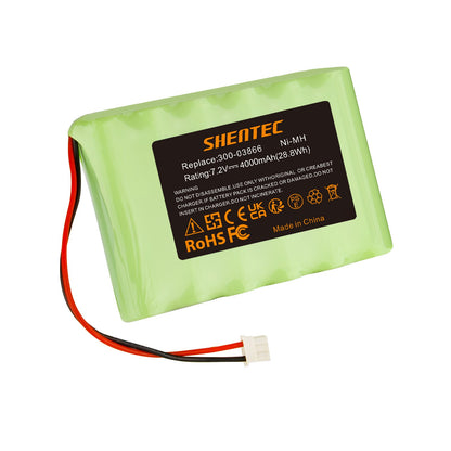 SHENTEC Batteria Ni-MH 7,2V 4000mAh per Honeywell Lynx 5100/5200/5300 300-03866 LCP500-4B