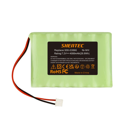 SHENTEC Batteria Ni-MH 7,2V 4000mAh per Honeywell Lynx 5100/5200/5300 300-03866 LCP500-4B