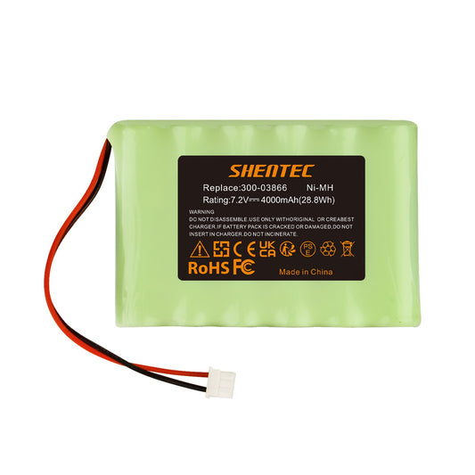 SHENTEC Batteria Ni-MH 7,2V 4000mAh per Honeywell Lynx 5100/5200/5300 300-03866 LCP500-4B
