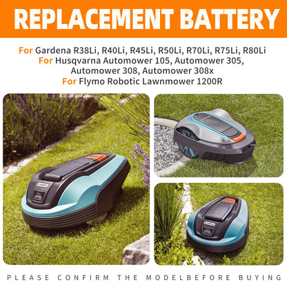 SHENTEC 18V 2500mAh batteria Li-Ion per Husqvarna Automower 105 Gardena R38Li R40Li R45Li