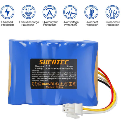 SHENTEC 18.5V 3.4Ah Li-ion Batteria Per Husqvarna 584 85 28-01 Gardena Sileno R100Li R130L