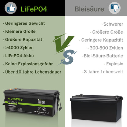 24V 100Ah LiFePO4 Lithium Battery BMS Deep Cycle Bluetooth LCD For Off-Grid Solar RV