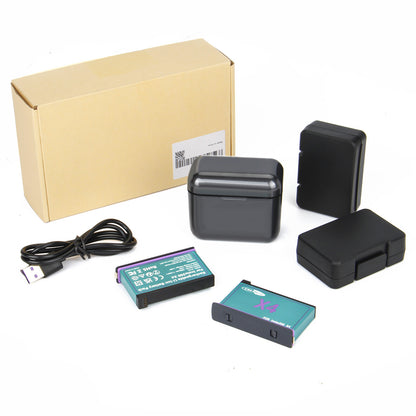 2x Batteria Di Ricambio 3.0Ah 3.85V JH-X4 + Caricabatterie Power Box Per Insta360 X4 Action Camera