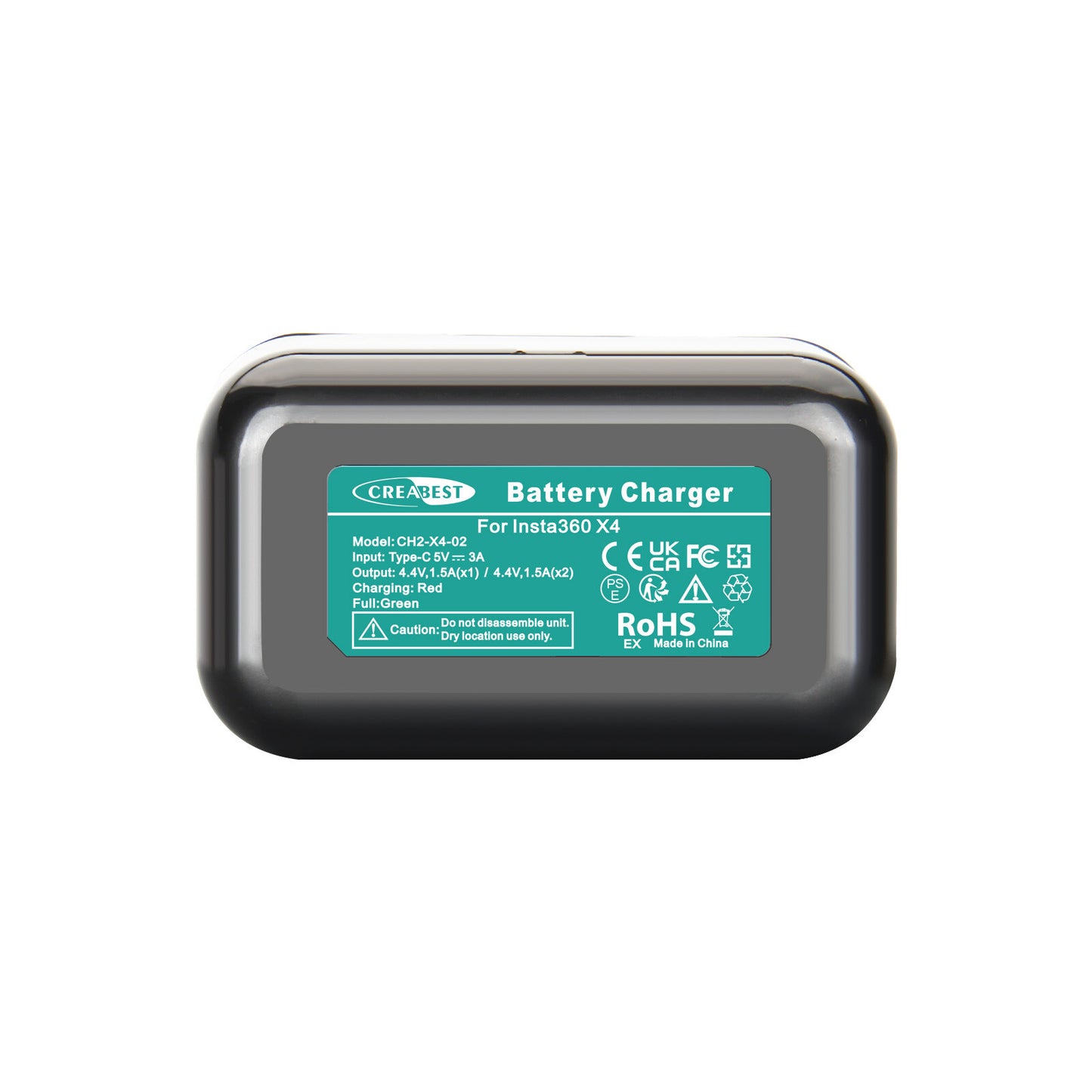 2x Batteria Di Ricambio 3.0Ah 3.85V JH-X4 + Caricabatterie Power Box Per Insta360 X4 Action Camera