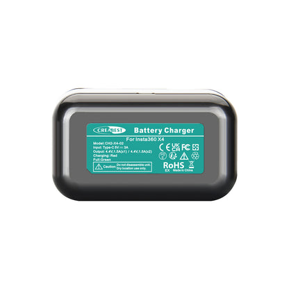2x Batteria Di Ricambio 3.0Ah 3.85V JH-X4 + Caricabatterie Power Box Per Insta360 X4 Action Camera