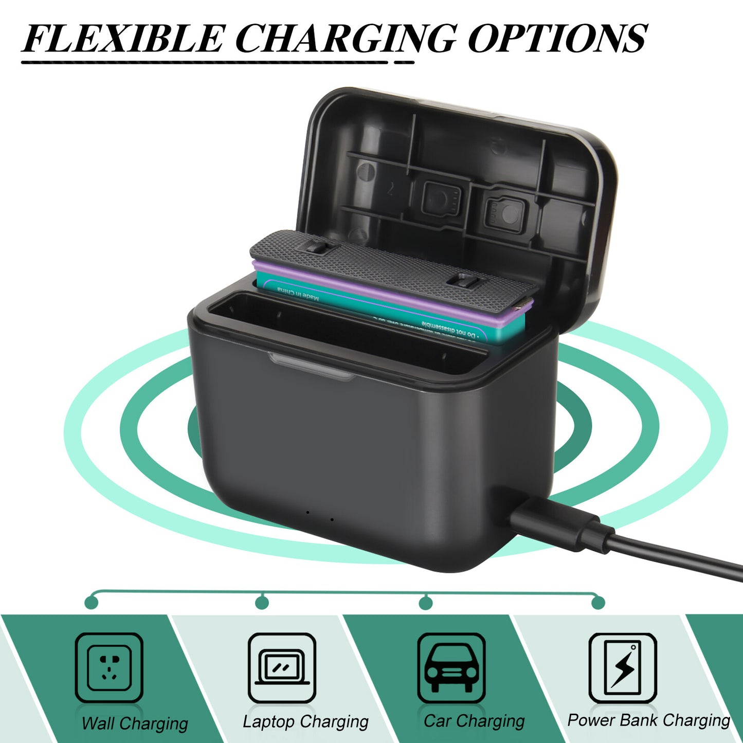 2x Batteria Di Ricambio 3.0Ah 3.85V JH-X4 + Caricabatterie Power Box Per Insta360 X4 Action Camera