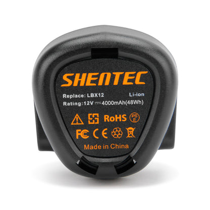 SHENTEC 4.0Ah 10.8V Li-ion Batteria per Black Decker LB12 LBX12 BL1310 BL1110 GKC108 EGBL108