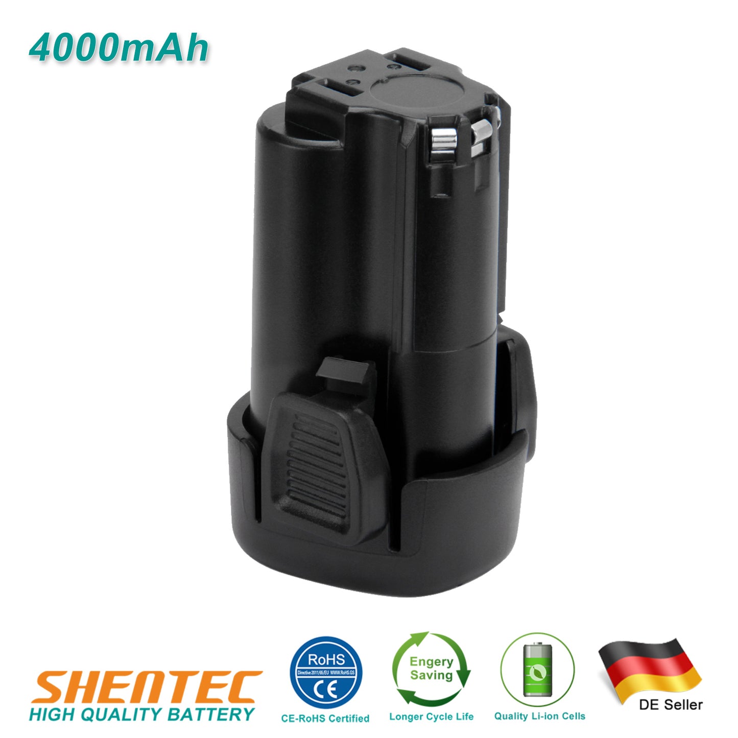 SHENTEC 4.0Ah 10.8V Li-ion Batteria per Black Decker LB12 LBX12 BL1310 BL1110 GKC108 EGBL108
