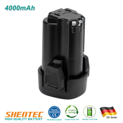 SHENTEC 4.0Ah 10.8V Li-ion Batteria per Black Decker LB12 LBX12 BL1310 BL1110 GKC108 EGBL108
