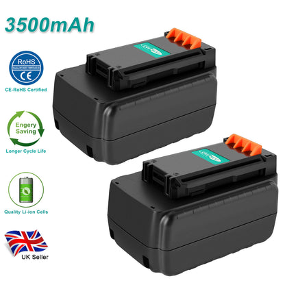 SHENTEC 2X 3.5Ah 36V Li-ion Batteria Per Black Decker LBXR36 BL2036 LBX2040 LST420