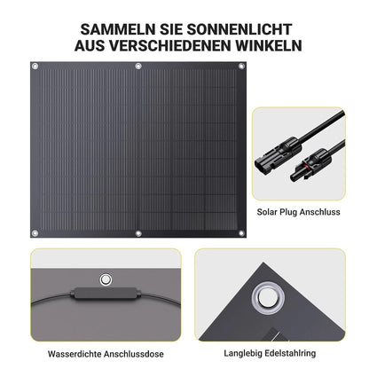 Impianto solare da balcone da 800 W con kit flessibile con 4 pannelli solari flessibili da 200 W e inverter da 800 W, plug and play con cavo AC da 5 m