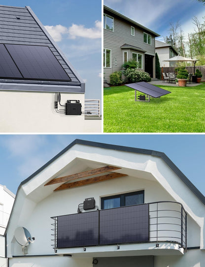 Micro Inverter 800W, centrale elettrica da balcone con WiFi, Plug & Play, controllo tramite app, cavo AC da 5 m, inverter FV