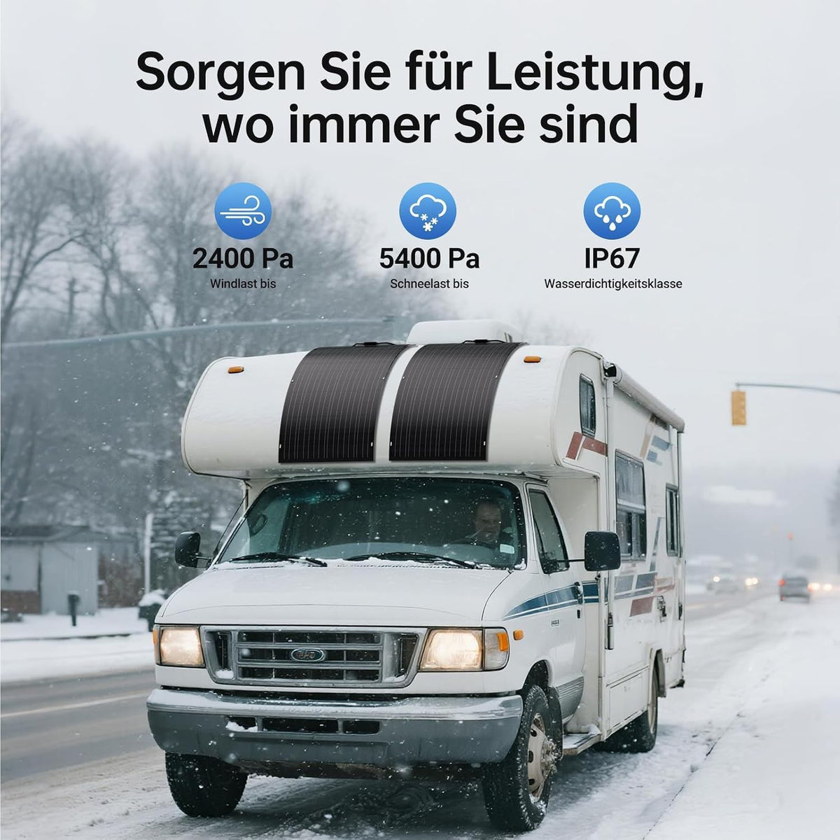 Pannello solare flessibile da 120 W, modulo solare flessibile monocristallino per balcone da 1 x 120 W, cella solare fotovoltaica IP67 off-grid per camper, auto, capanno, tetto, barca