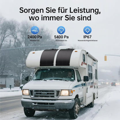 Pannello solare flessibile da 120 W, modulo solare flessibile monocristallino per balcone da 1 x 120 W, cella solare fotovoltaica IP67 off-grid per camper, auto, capanno, tetto, barca
