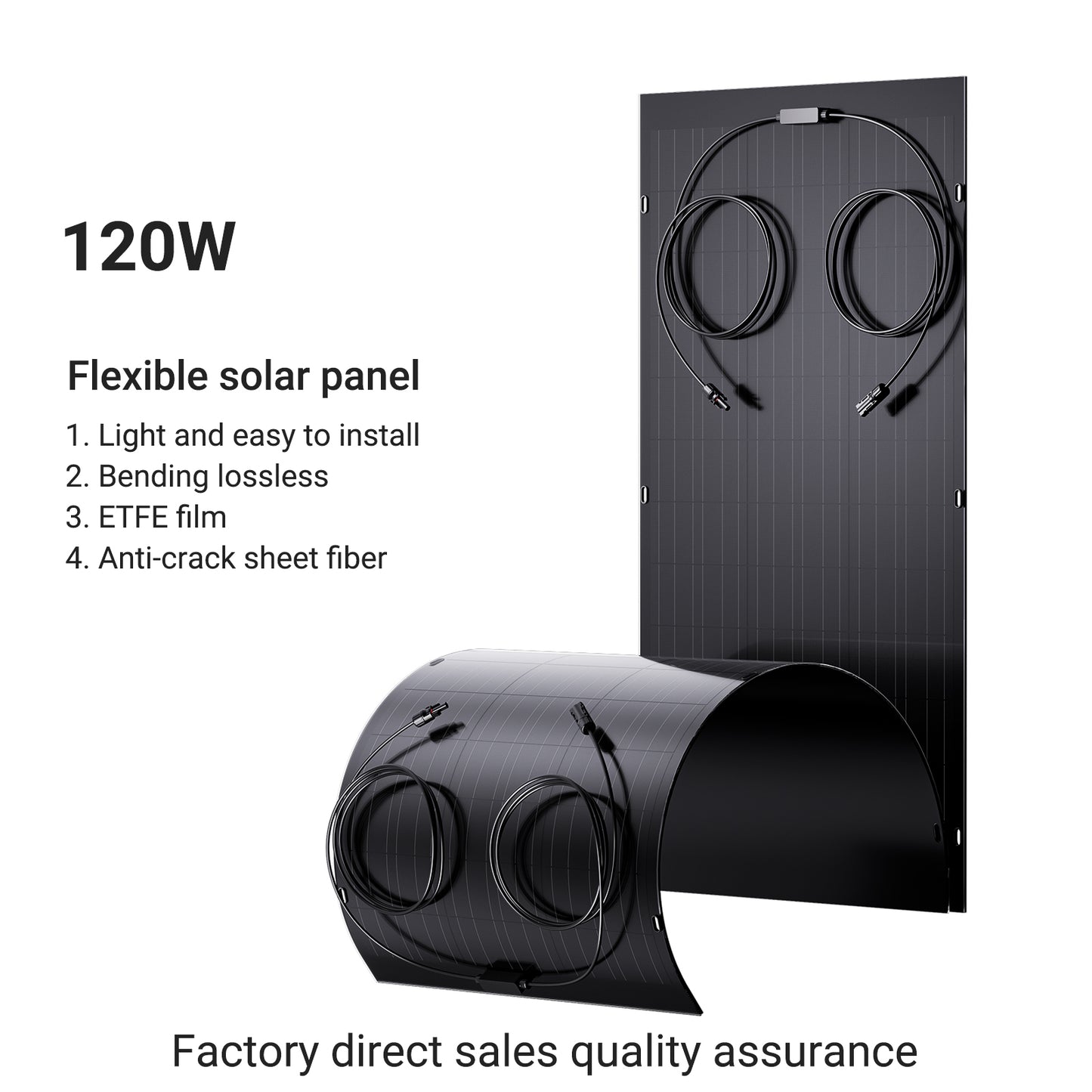 Kit pannello solare flessibile da 240 W, 2 moduli solari flessibili da 120 W, IP67 per balcone, camper, auto, capanno, tetto, barca, fuori rete