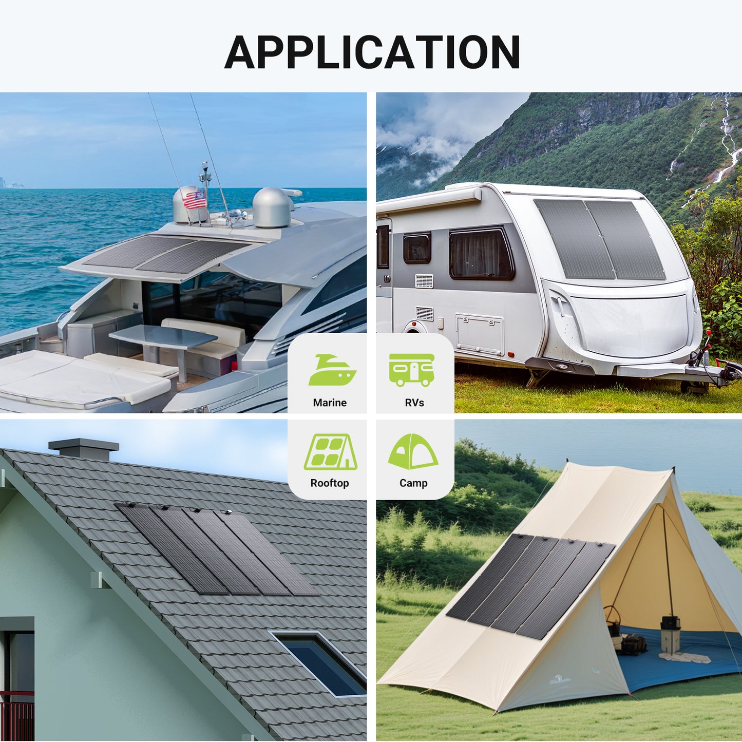 Kit pannello solare flessibile da 240 W, 2 moduli solari flessibili da 120 W, IP67 per balcone, camper, auto, capanno, tetto, barca, fuori rete