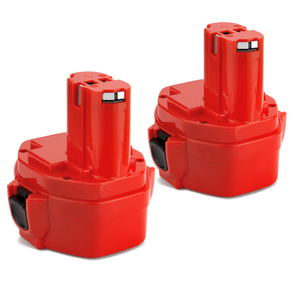 SHENTEC Kit batteria + caricatore 2x 9.6V per Makita PA09 9120 9122 6203D 6207D 6222D 9100