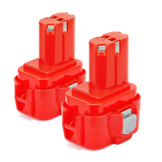 SHENTEC 2x 9.6V 4.0AH Ni-MH Batteria per Makita PA09 9100 9120 9122 9135 6207D 6226D