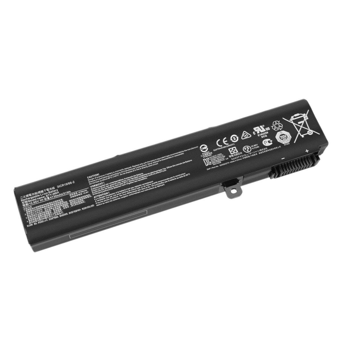 10.86V Batteria BTY-M6H per MSI PE60,PE70,GE72,3ICR19/66-2,MS-16J3,MS-16J5L,GL62M