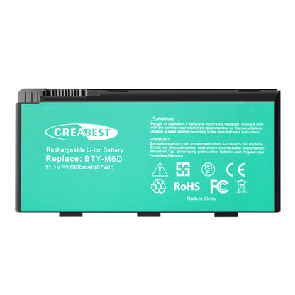 11.1V BTY-M6D 7.8Ah Batteria Per MSI GT70 GX660 GT660 GT660R GT660R GT680 GT683