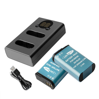 2X EN-EL23 Batteria e Caricabatterie per Nikon Coolpix P900 S810c B700 P600 P610 P610s