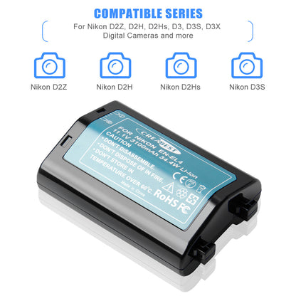 Batteria 3100mAh EN-EL4 per Nikon EN-EL4e F6 D2X D2Xs D2H D2Hs D3 D3S D3X EN-EL4a