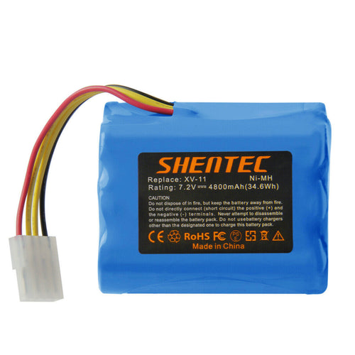 SHENTEC 4800mAh 7.2V Batteria Di Ricambio Per Neato XV-11 XV-12 XV-14 XV-15 XV-21 XV-25 205-0001