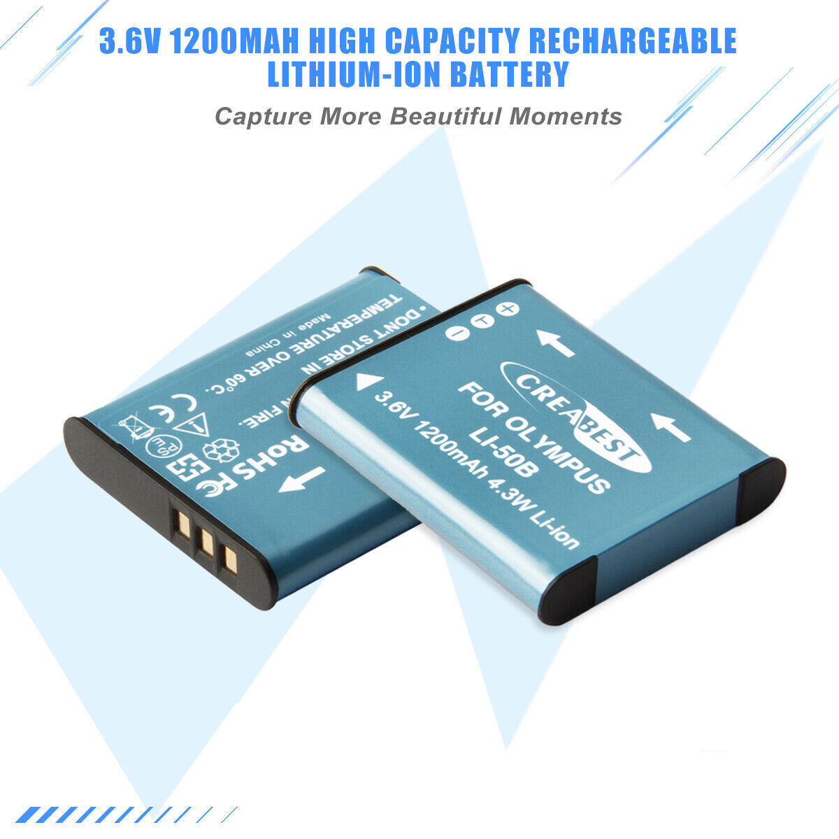 Caricabatterie USB 2x per Batterie Li-50B per Olympus SZ-30 SZ-20 XZ-10 SP-800UZ SP-815UZ