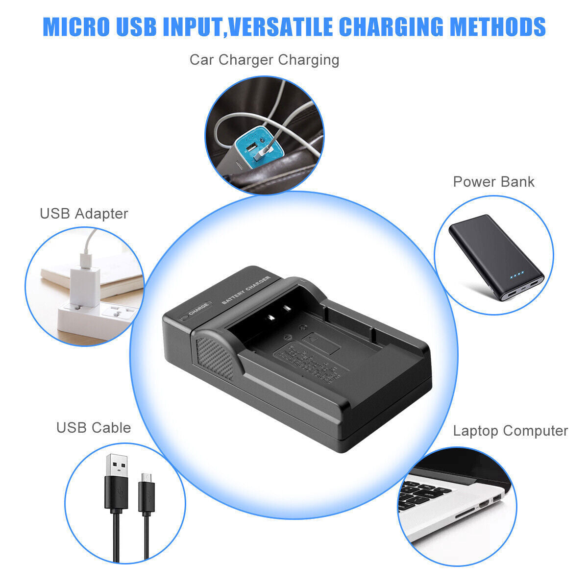 Caricabatterie USB 2x per Batterie Li-50B per Olympus SZ-30 SZ-20 XZ-10 SP-800UZ SP-815UZ